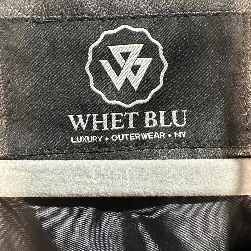 NWOT Whet Blu Patricia Slim Fit Leather Jacket Size Medium - Picture 6 of 7